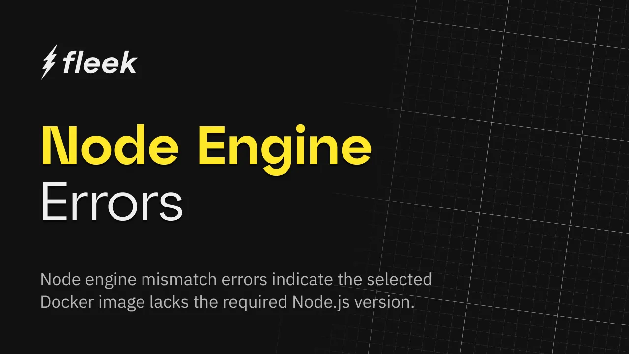 Node engine errors