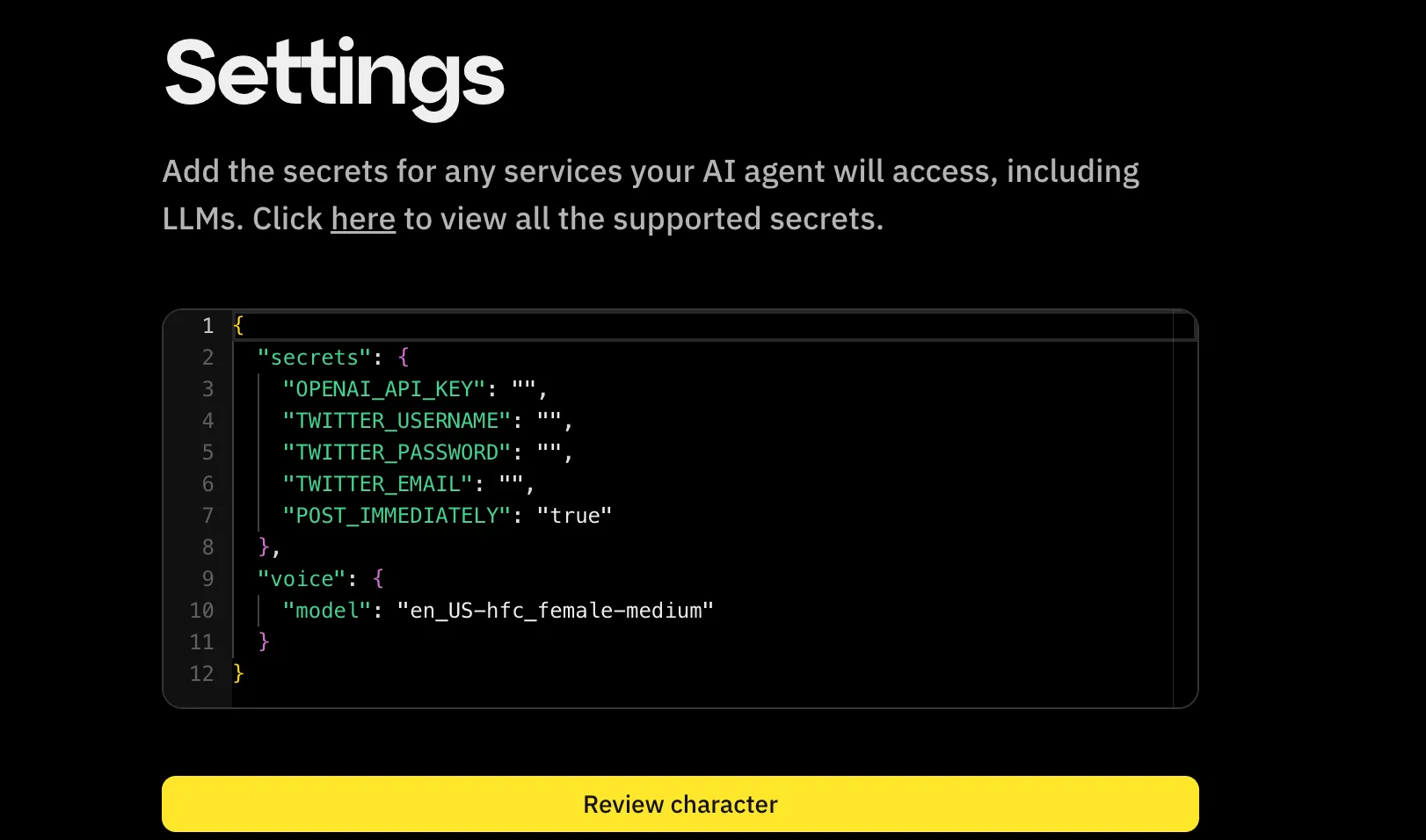 Model Providers settings page